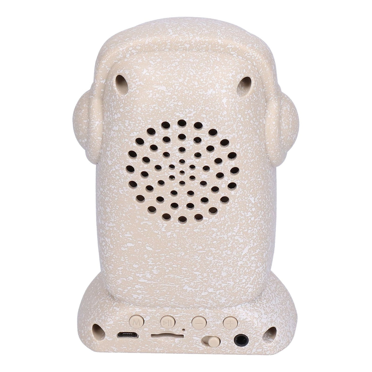 Easter Island stone man shape Bluetooth speaker with USB charging, designed for outdoor play and kids' toy decoration.