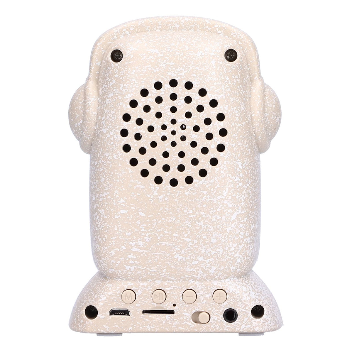 Originality Statue Bluetooth speaker shaped like Easter Island stone man, with USB charging port, designed for outdoor kids' play and toys.