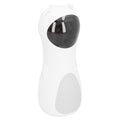 Red LED 2-in-1 cat teaser toy with USB charging, automatic rotation, and adjustable gears, designed to entertain cats indoors.