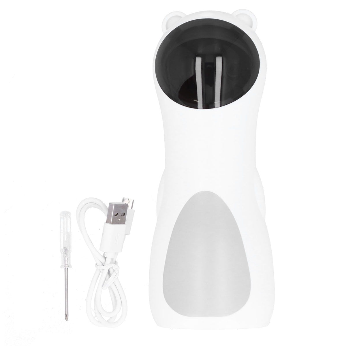 Red LED 2-in-1 cat teaser toy with USB, automatic rotation, and adjustable gears for interactive pet play.
