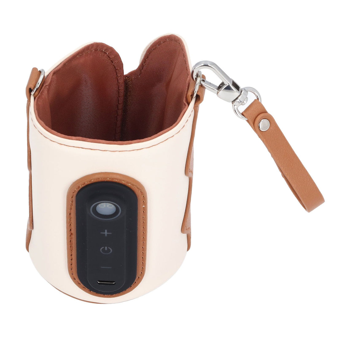 Portable baby bottle warmer bag by Everything Baby, lightweight soft USB heating bag with 26 levels for camping and travel.