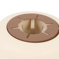 Electric baby formula mixer by Everything Baby, cordless milk bottle shaker with digital display, low noise, brown color for infant feeding.