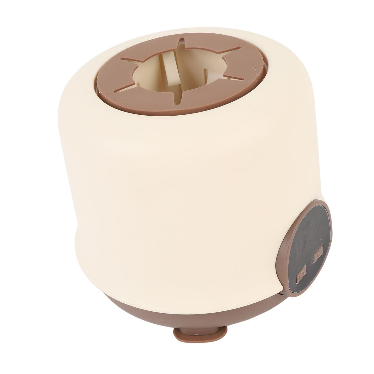 Electric baby formula mixer and milk bottle shaker from Everything Baby, cordless, low noise, digital display, brown infant feeding supply