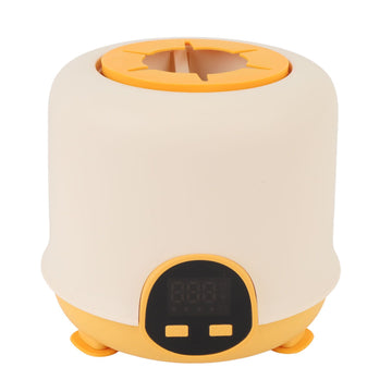 Automatic Baby Formula Mixer Electric Milk Bottle Shaker Low Noise Cordless Digital Display Infant Feeding Supplies Yellow