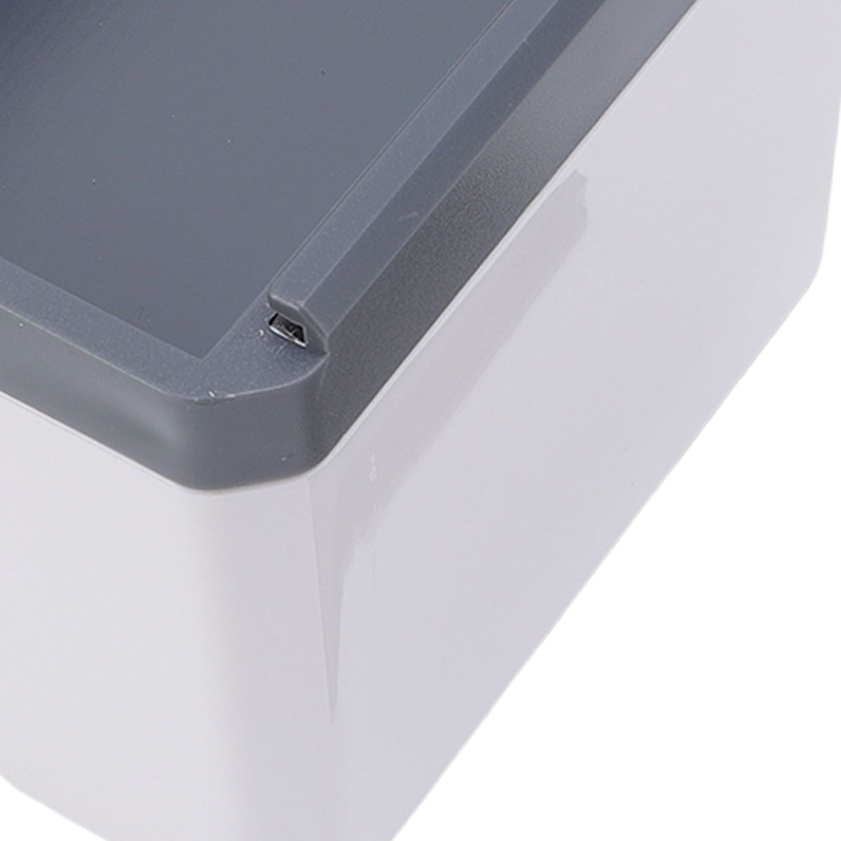 Automatic toothpick dispenser holder with smart sensor, white plastic storage container for home, kitchen, or restaurant use.