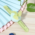 Green cartoon watch-shaped mini kids' wrist fan with adjustable strap, USB charging, ideal for children, by Everything Baby.