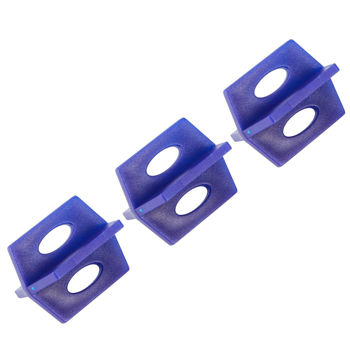 Blue ceramic tile leveler tools for wall and floor tiling, 200-piece set for construction and building projects.