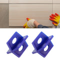 Set of 200 blue ceramic tile leveler tools for wall and floor tiling, used in construction and building projects.