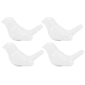 White ceramic bird-shaped knobs set for doors and drawers, ideal for DIY furniture accessories in baby and kids' rooms