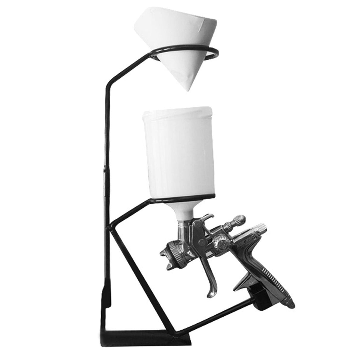 Everything Baby spray gun holder for painting sprayers, fixed storage stand with strainer rack, ideal for outdoor kids' play equipment