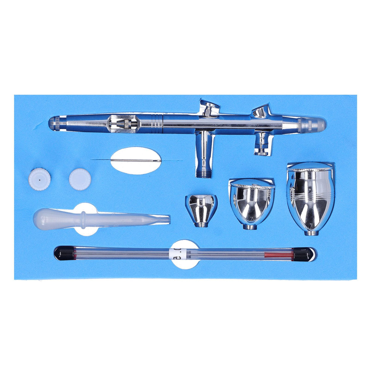 Everything Baby G1/8 airbrush pen spray gun set with 0.2mm, 0.3mm, 0.5mm calibers for art and drawing projects.