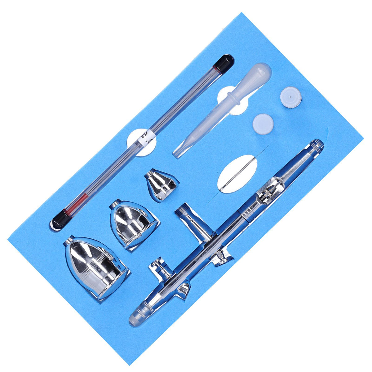 Everything Baby G1/8 airbrush pen spray gun set with 0.2mm, 0.3mm, 0.5mm nozzles for art and painting projects.