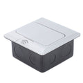 Embedded IP44 waterproof USB floor outlet box on a dining table, designed for kitchen countertops, by Everything Baby.