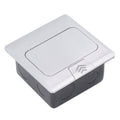 Embedded IP44 waterproof pop-up floor outlet box with USB ports for dining tables and kitchen countertops by Everything Baby.