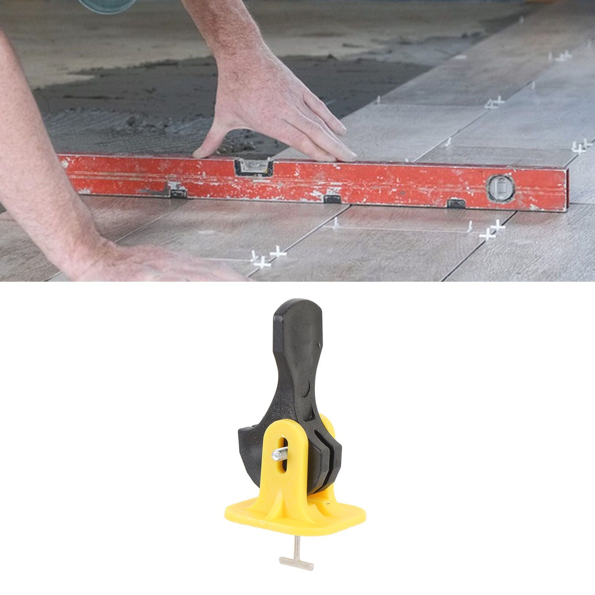 50-piece Everything Baby tile leveling system kit with portable spacers for efficient, easy floor leveling and building projects.