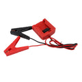 Car jumper cable clamp for 18V lithium battery, portable starter cable, automotive booster for ride-on cars and go-karts.