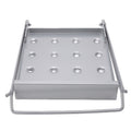 Foldable silver ladder platform for home renovation, multifunctional and portable work platform suitable for various tasks.