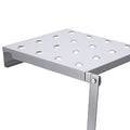 Foldable silver ladder platform from Everything Baby, a versatile work and extension ladder for home renovation projects.