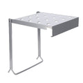 Foldable silver ladder platform from Everything Baby, a multifunctional work and extension ladder for home renovation projects.