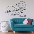 Cute cartoon clouds and balloon wall sticker from Everything Baby, perfect for kids' room decor and pretend play decoration.
