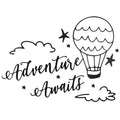 Removable wall sticker featuring cute cartoon clouds and balloons for kids' room decor, suitable for baby and kids' pretend play.