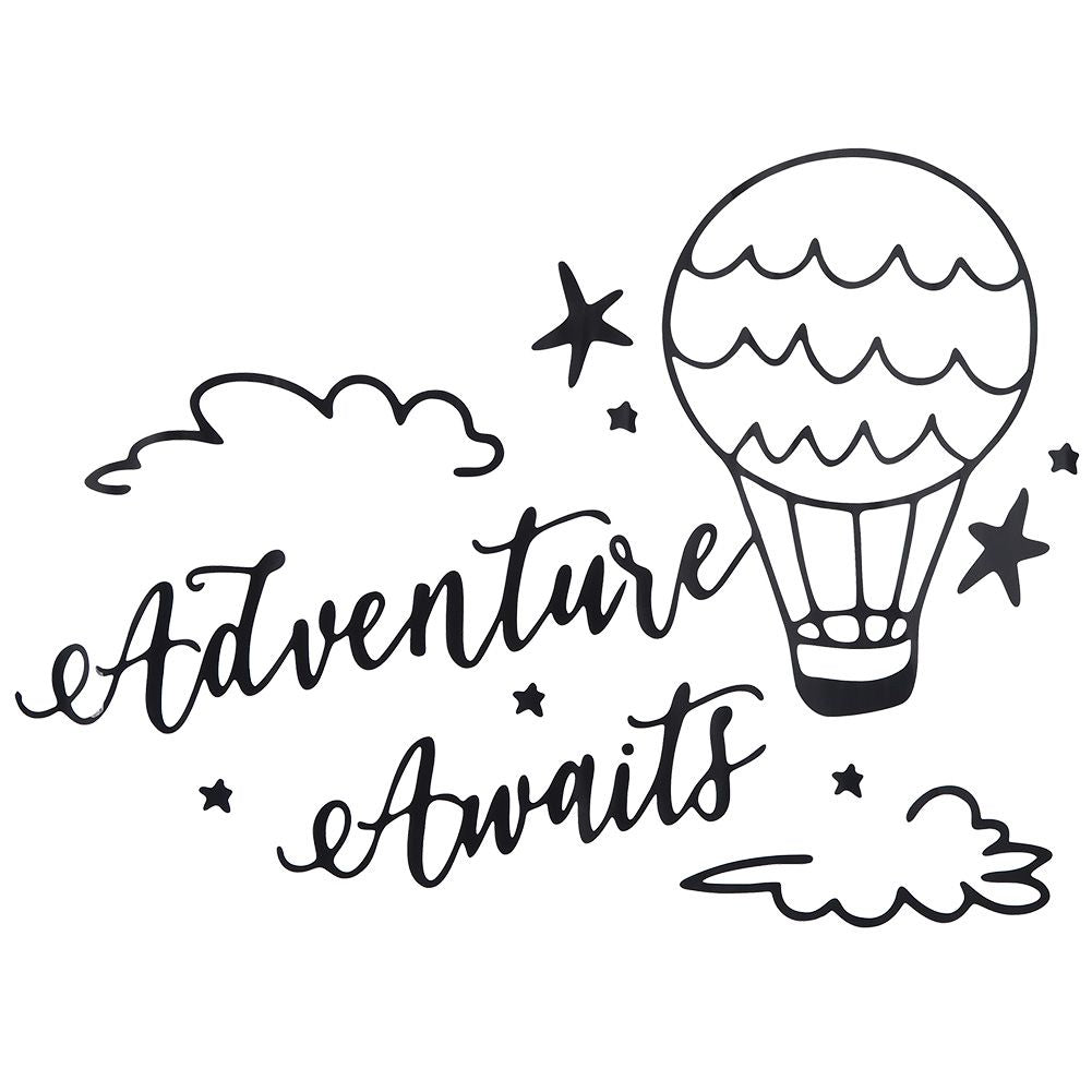 Removable wall sticker featuring cute cartoon clouds and balloons for kids' room decor, suitable for baby and kids' pretend play.