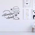 Cute cartoon clouds and balloon wall sticker for kids' room decor, removable wallpaper from Everything Baby.
