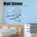 Removable wall sticker features cute cartoon clouds and balloons, perfect for baby and kids' pretend play room decoration.