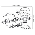 Removable wall sticker featuring cute cartoon clouds and balloons for baby and kids' pretend play room decoration