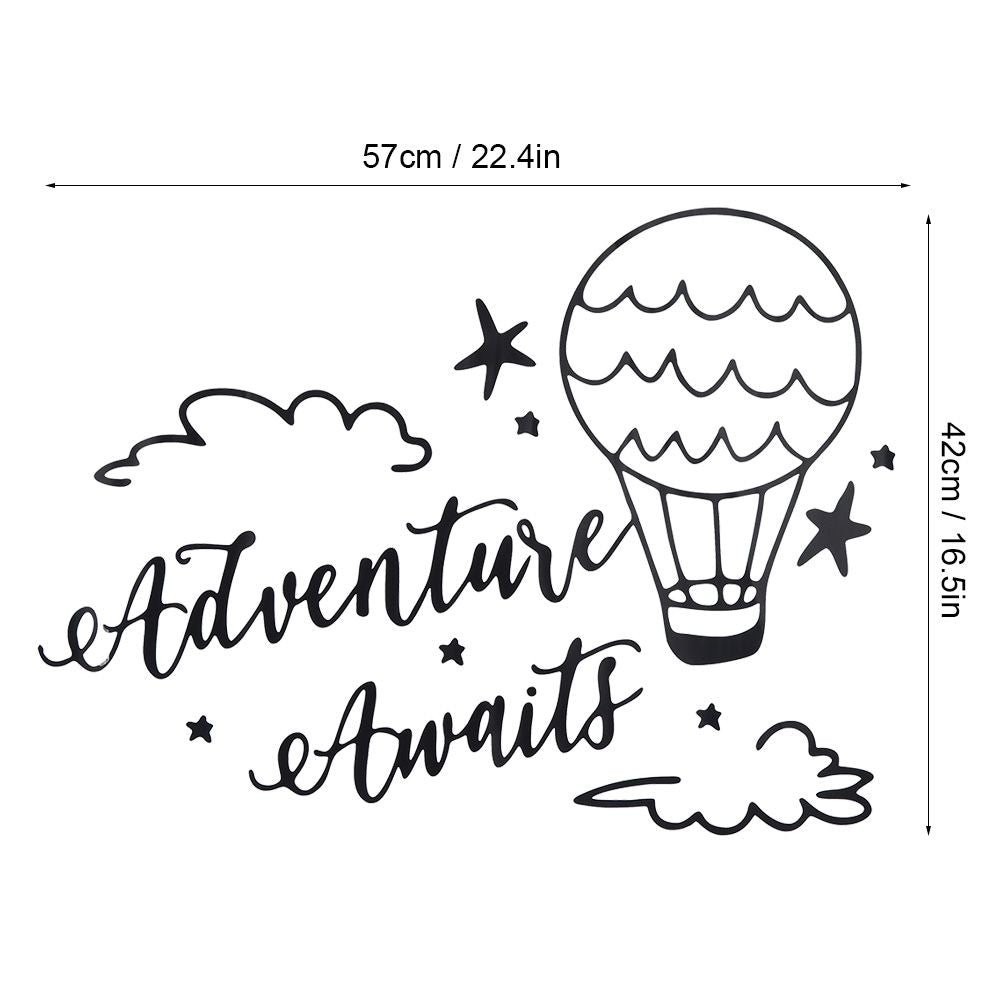 Removable wall sticker featuring cute cartoon clouds and balloons for baby and kids' pretend play room decoration
