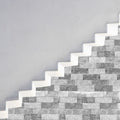 Self-adhesive simulation brick grain pattern stair sticker for home decor, suitable for kids' rooms and building toy displays.