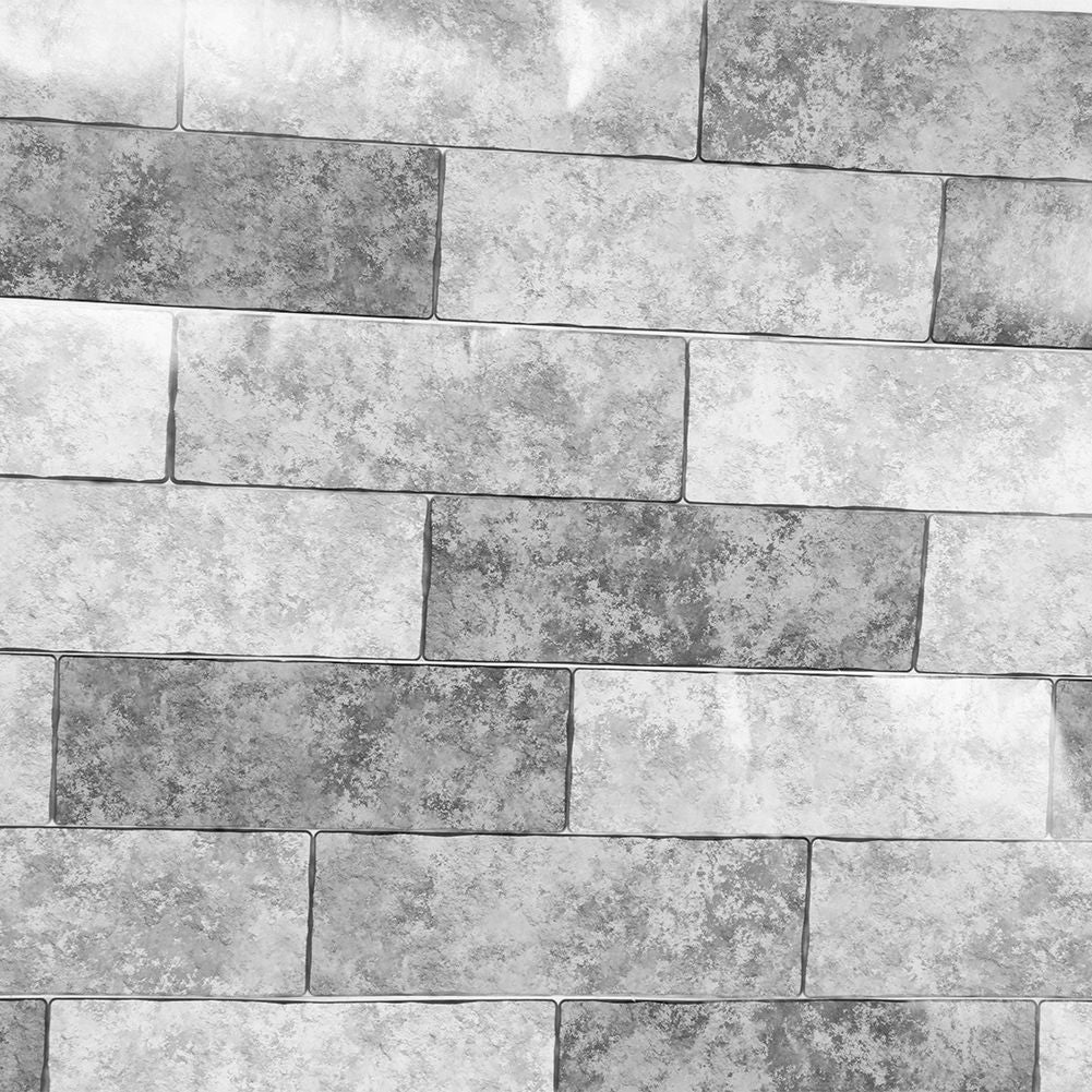 Self-adhesive stair sticker with simulation brick grain pattern for home decor, suitable for kids' rooms and building toy decor.