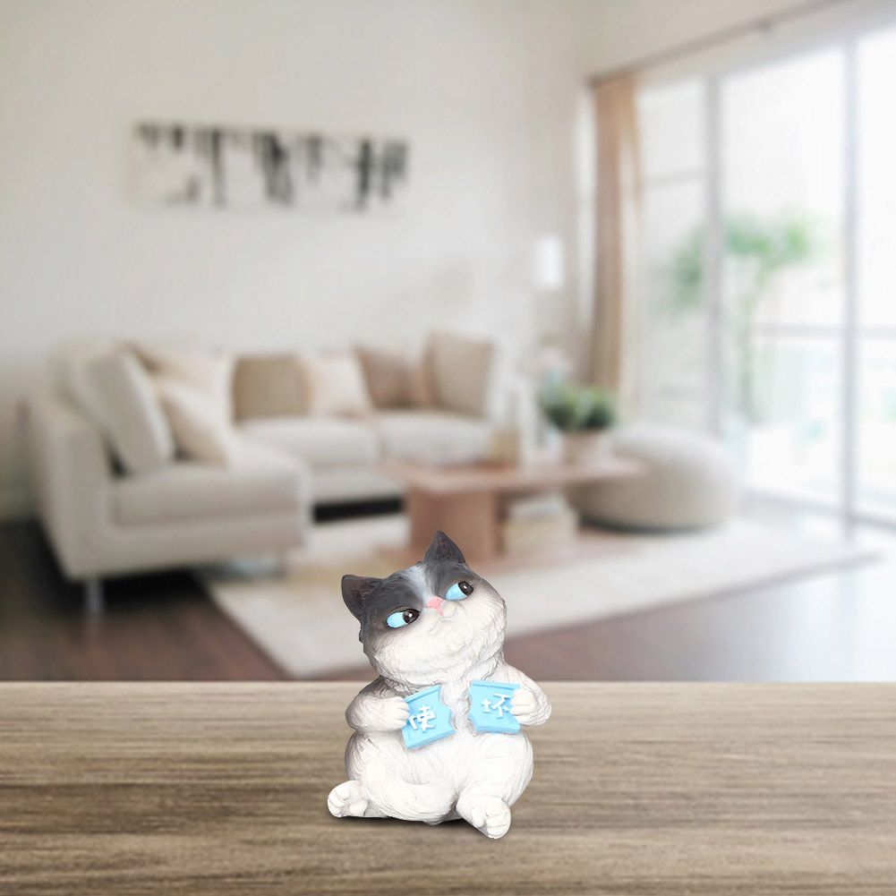 Mini simulation cat figurine toy by Everything Baby, perfect for cake decorating, car decor, and pretend play for kids.