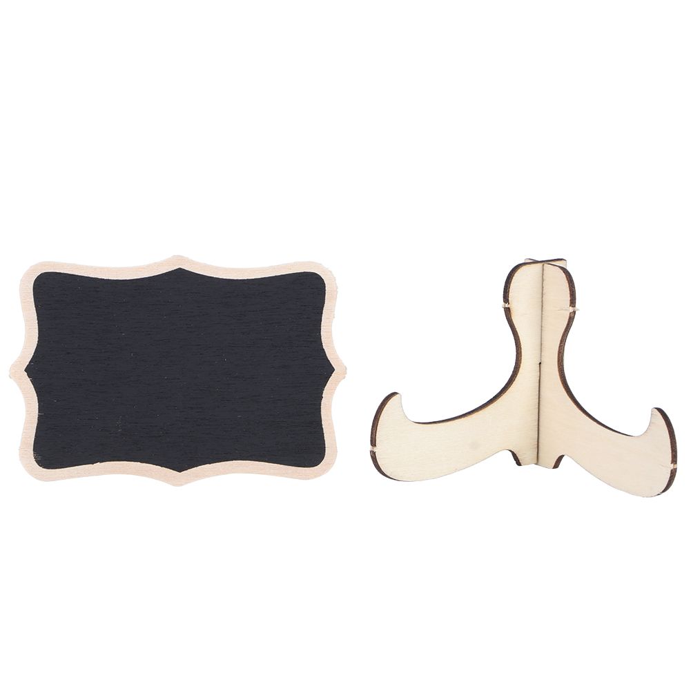 Set of 10 mini wooden chalkboards with black writing surface, ideal for wedding and party decoration by Everything Baby.