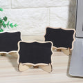 Set of 10 mini wooden chalkboards with black surfaces, ideal for wedding and party decorations, from Everything Baby.