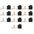 10-pack mini wooden display blackboards from Everything Baby, ideal for baby and kids' craft and building toy decorations.
