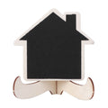 Set of 10 mini wooden display blackboards for art and craft projects, ideal for wedding decor and message boards by Everything Baby