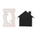Set of 10 mini wooden display blackboards for crafts, messages, or decorations, suitable for baby and kid's toy displays and events.