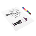 Baby boy's birthday party fingerprint signature sign-in art by Everything Baby, featuring colorful baby and kids drawing toy.