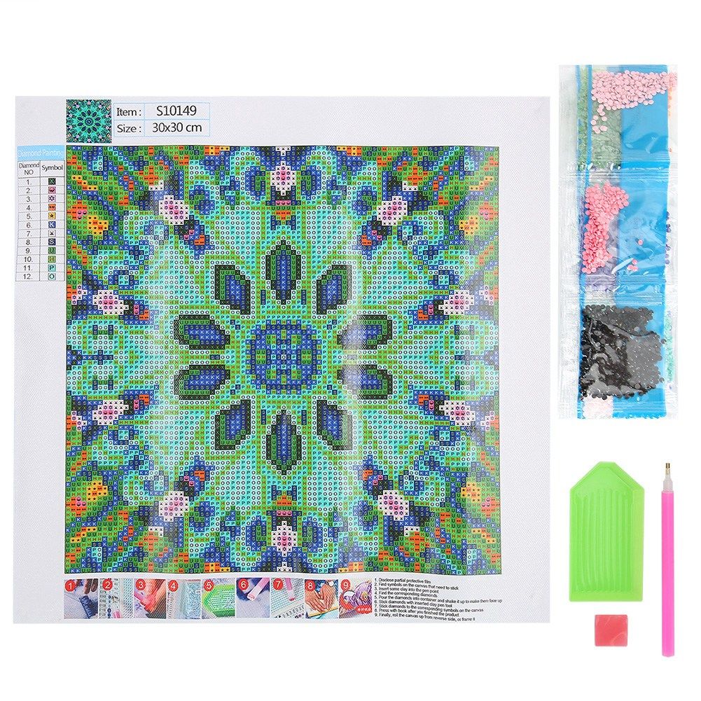 Colorful diamond painting kit for kids by Everything Baby featuring full drill design, suitable for children's home decor and crafts.