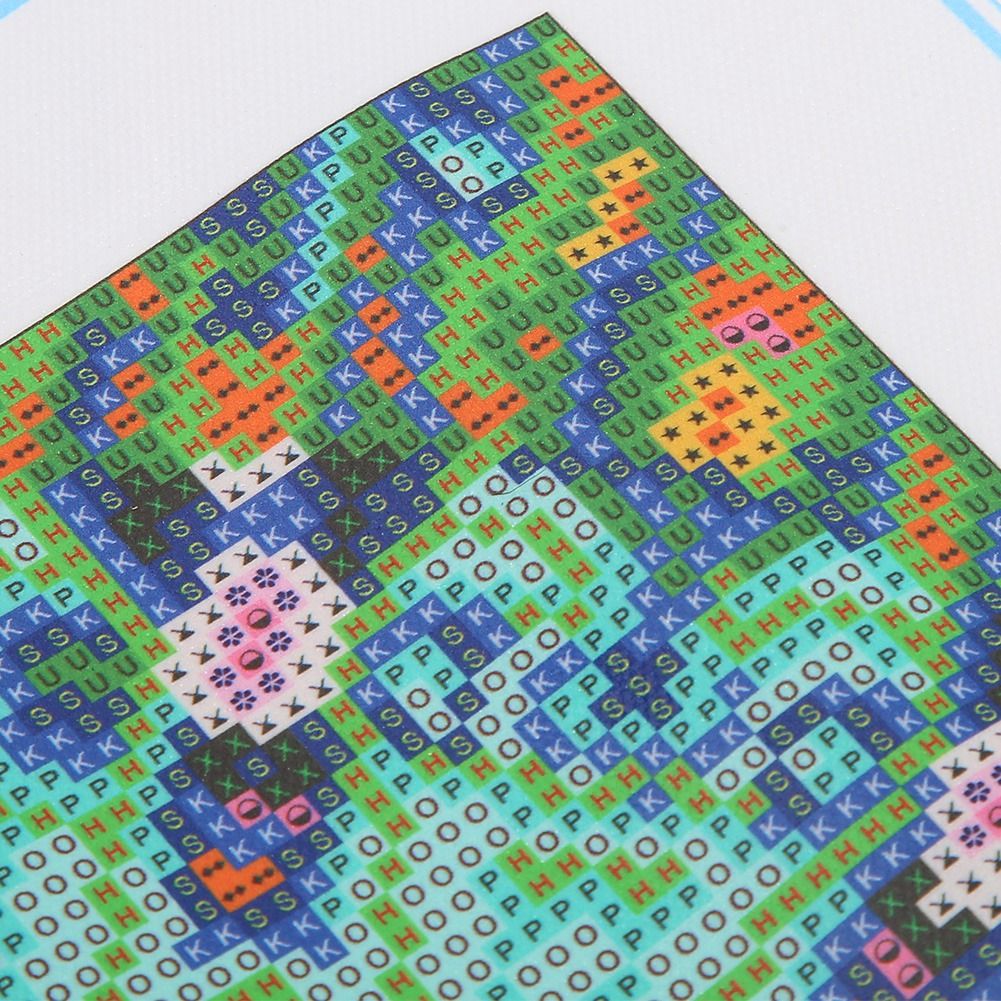 Handmade diamond painting kit for kids featuring colorful full drill designs, ideal for home decor and DIY outdoor play activities.