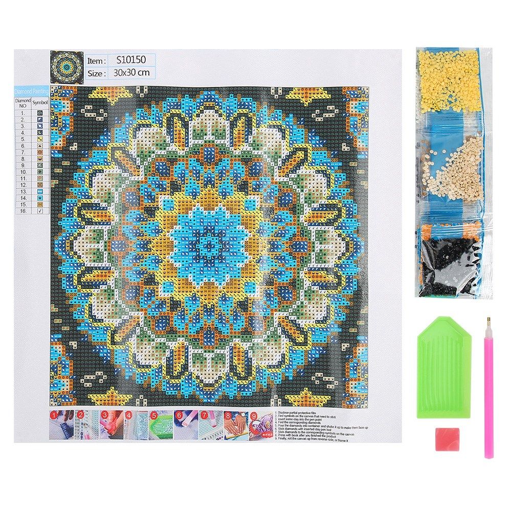 Colorful DIY diamonds painting kit for kids featuring a playful design, perfect for homemade home decor and creative gift projects.