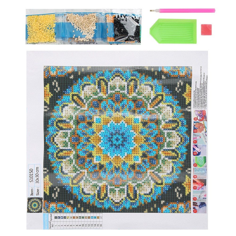 Colorful diamond painting kit for kids by Everything Baby featuring full drill design, suitable for home decor and DIY craft projects.