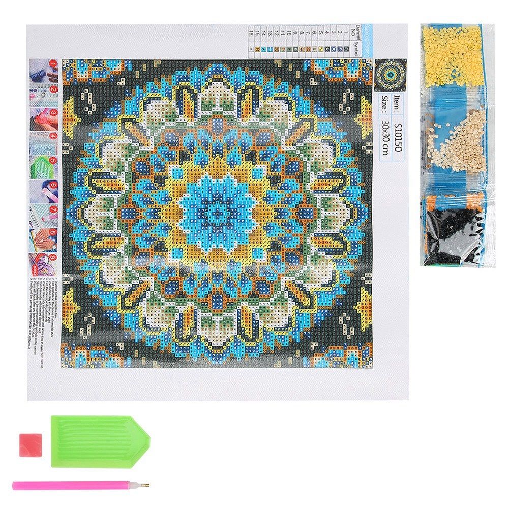 Colorful diamond painting kit for kids featuring a playful design, perfect for DIY craft projects and home decor.