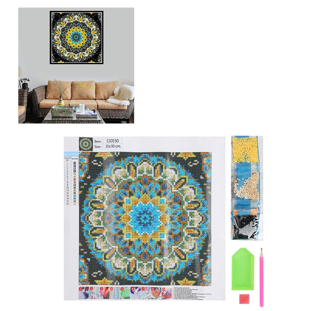 Colorful DIY diamond painting kit for kids featuring baby and outdoor play-themed designs, perfect for home decor and gifts.