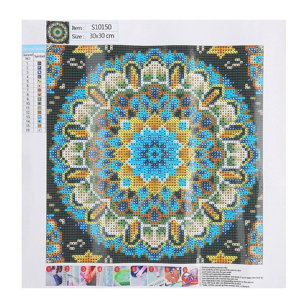Colorful diamond painting kit for children featuring a full drill design, perfect for DIY craft projects and home decor.