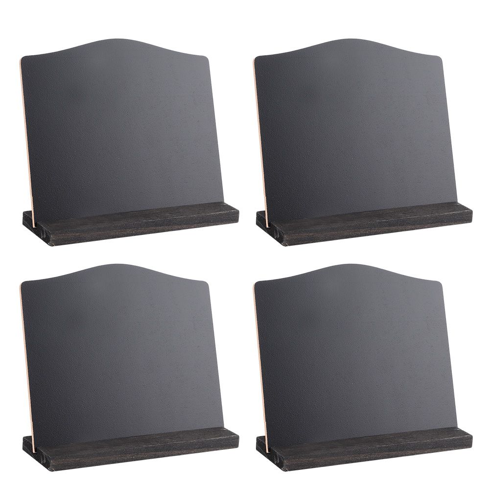 Set of four double-sided mini blackboard ornaments by Everything Baby, ideal for home or hotel desk decoration.