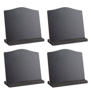 Set of four double-sided mini blackboard ornaments by Everything Baby, ideal for home or hotel desk decoration.