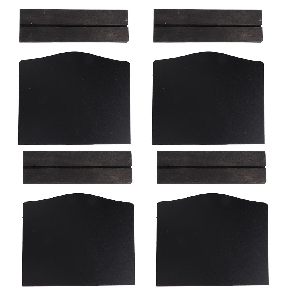 Set of four double-sided mini blackboard ornaments for home, hotel, or bar decor, featuring playful design from Everything Baby.