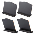 Set of four double-sided mini blackboard ornaments for home, hotel, or bar decor, featuring playful, innovative design for kids' spaces.